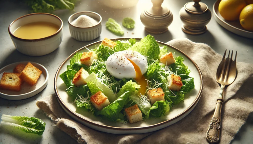 Ensalada César con Huevo Poché: Reinventando el Clásico