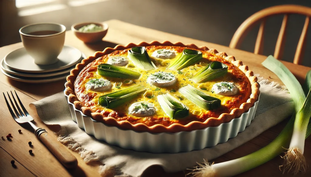 Quiche de Puerros y Queso de Cabra: Elegancia en Cada Bocado
