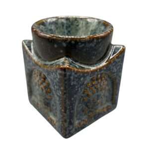 Quemador de Aceite Buda Cuadrado – Azul Polvo