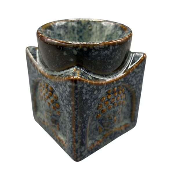 Quemador de Aceite Buda Cuadrado – Azul Polvo
