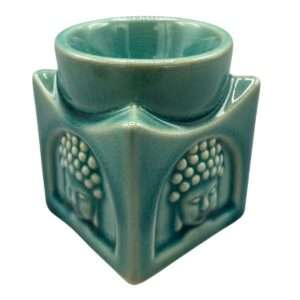 Quemador de Aceite Buda Cuadrado – Turquesa Claro