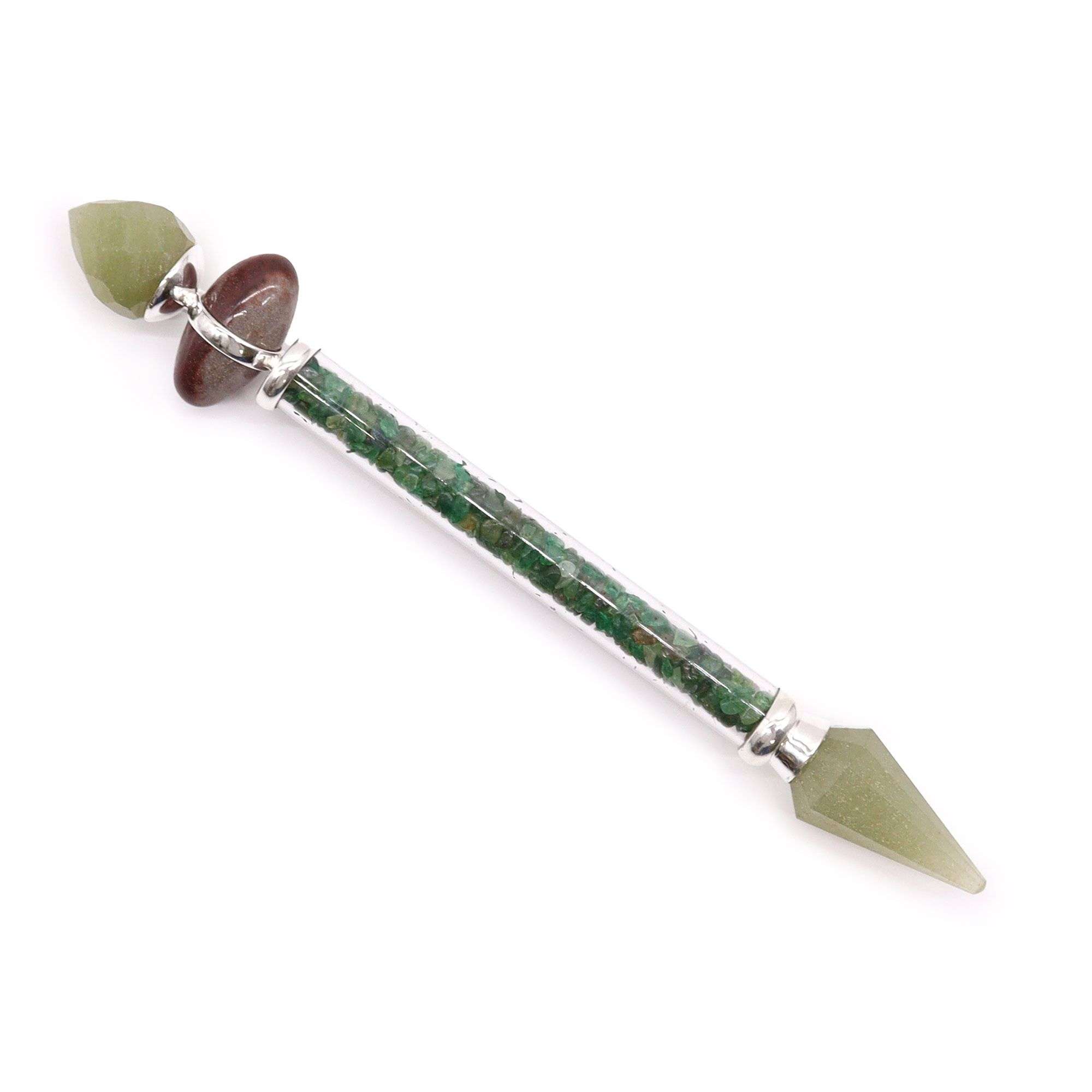 Varita Magica Shiva Lingam - Aventurina Verde - Felicidad - Imagen 2