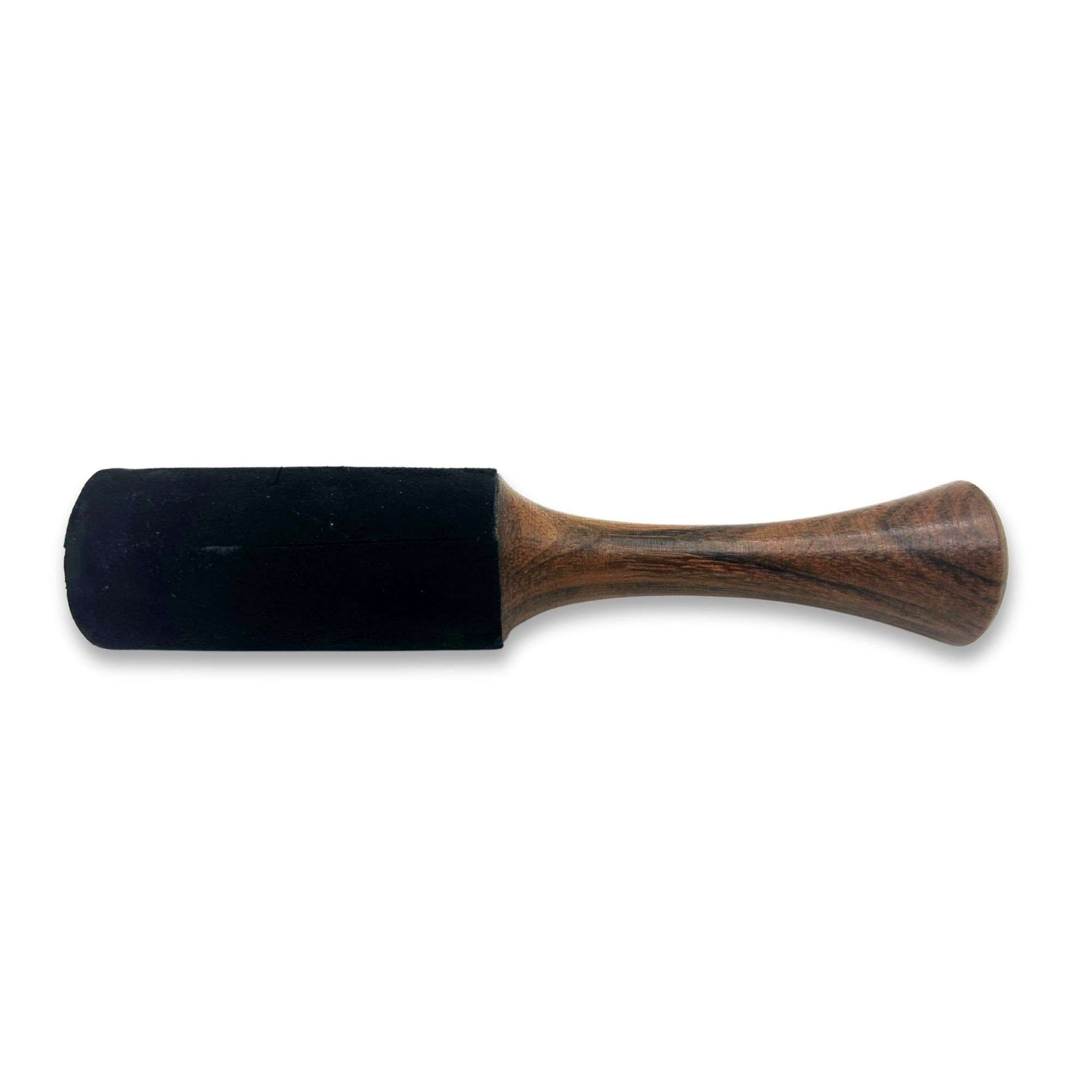 Palo de Madera - 18x3 cm - Mango Tubular Mediano con Doble Aro - Imagen 2