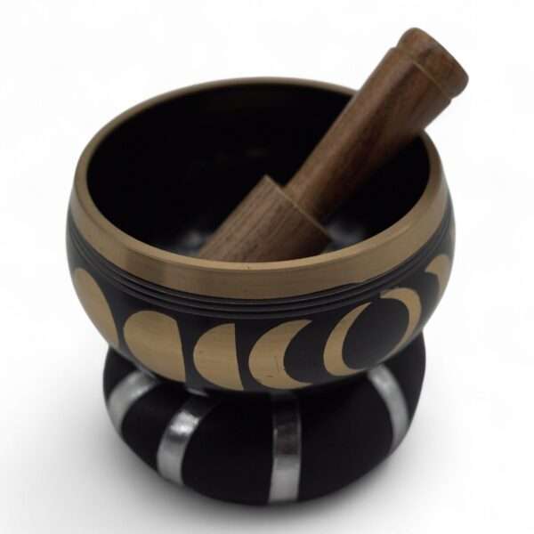 Juego de Cuenco Tibetano - Fase Lunar - Negro 10,7 cm - Imagen 4