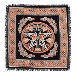 Mantel de altar esotérico con flecos - Madre Tierra