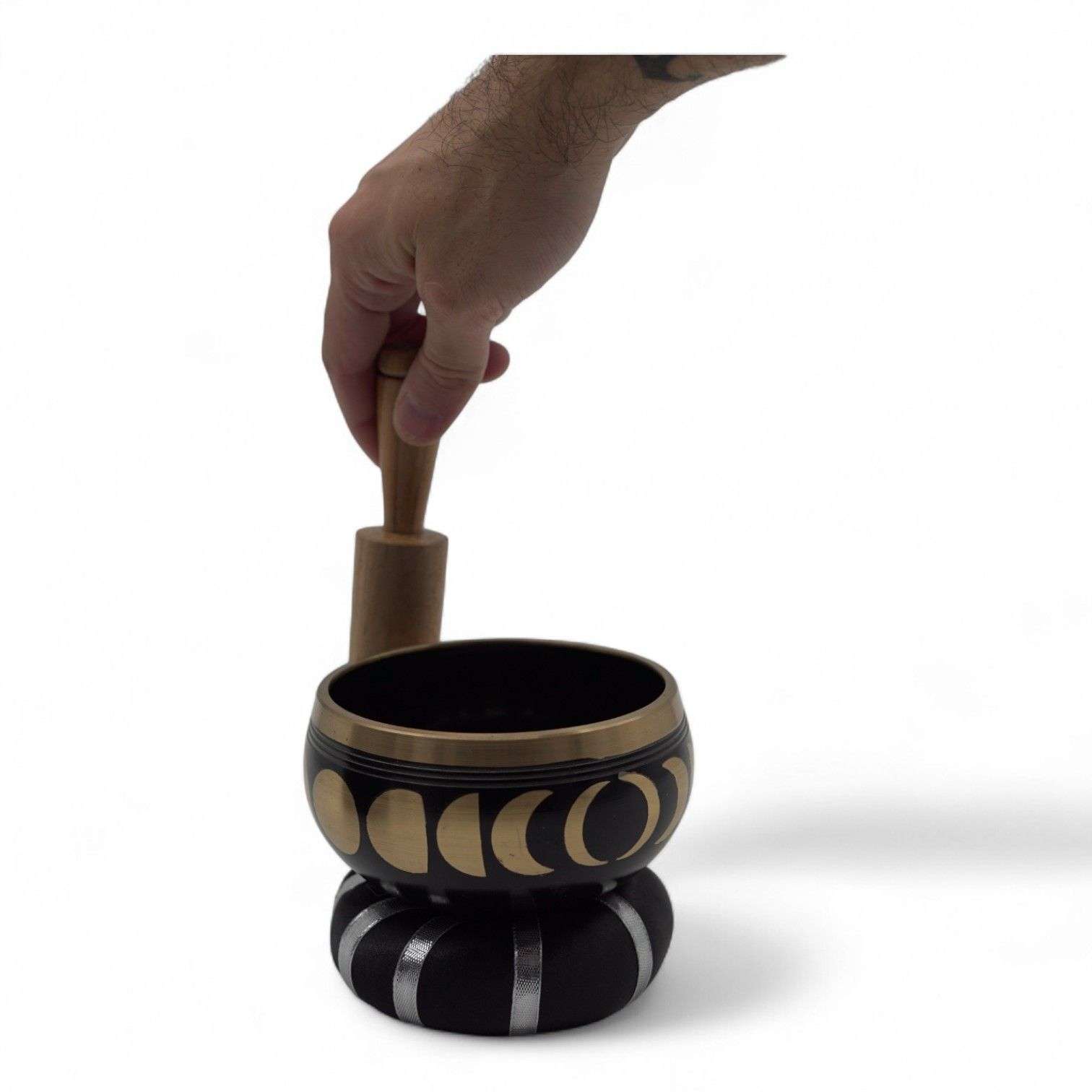 Juego de Cuenco Tibetano - Fase Lunar - Negro 10,7 cm - Imagen 5