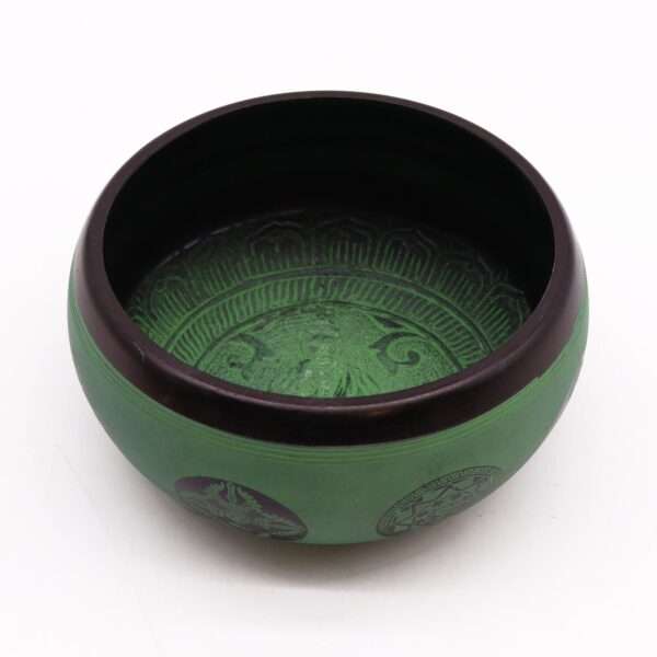 Cuenco tibetano en polvo de tierra - Buda Mandala - 16 cm - Imagen 2