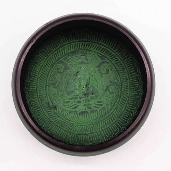 Cuenco tibetano en polvo de tierra - Buda Mandala - 16 cm - Imagen 3