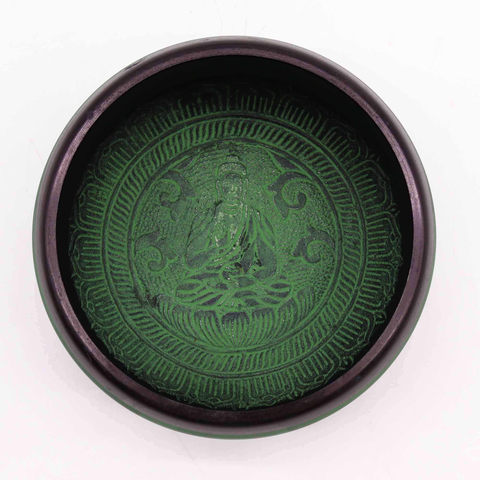 Cuenco tibetano en polvo de tierra - Buda Mandala - 16 cm - Imagen 3