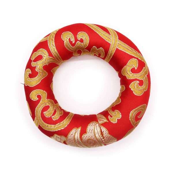 Cojín de aro de 10 cm (para cuenco tibetano de 12-14 cm) - Rojo - Imagen 2