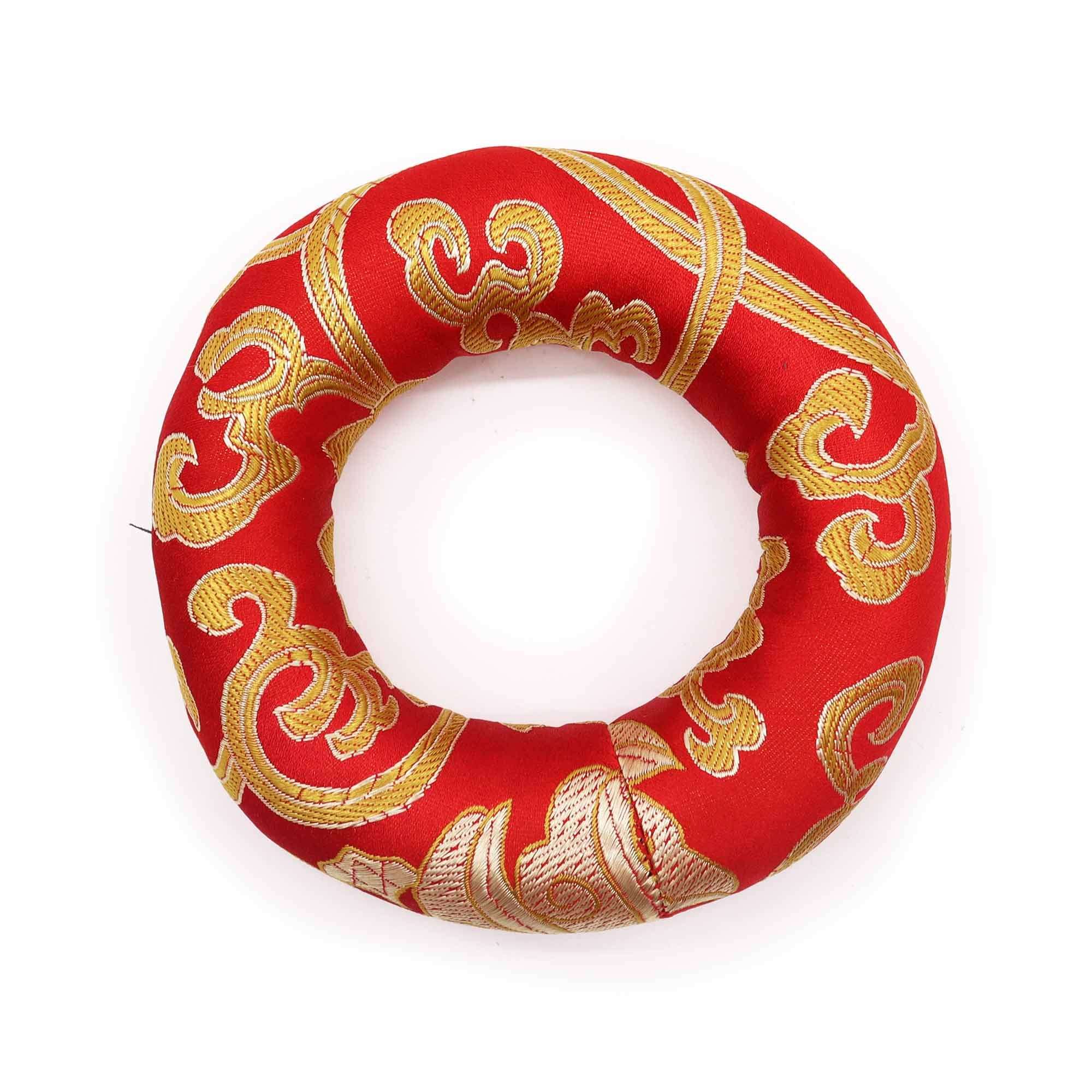 Cojín de aro de 10 cm (para cuenco tibetano de 12-14 cm) - Rojo - Imagen 2