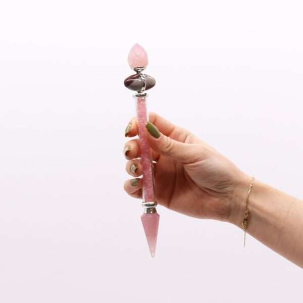 Varita Magica Shiva Lingam - Cuarzo Rosa - Amor - Imagen 3