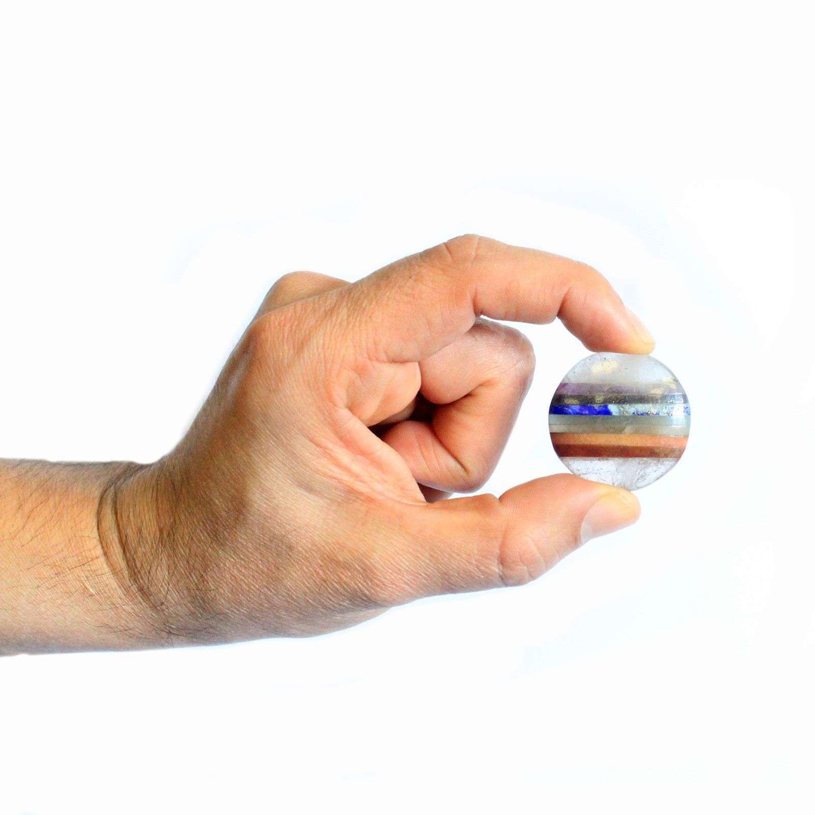 Piedra de Palma de Cristal con Chakras 45 mm - Imagen 2