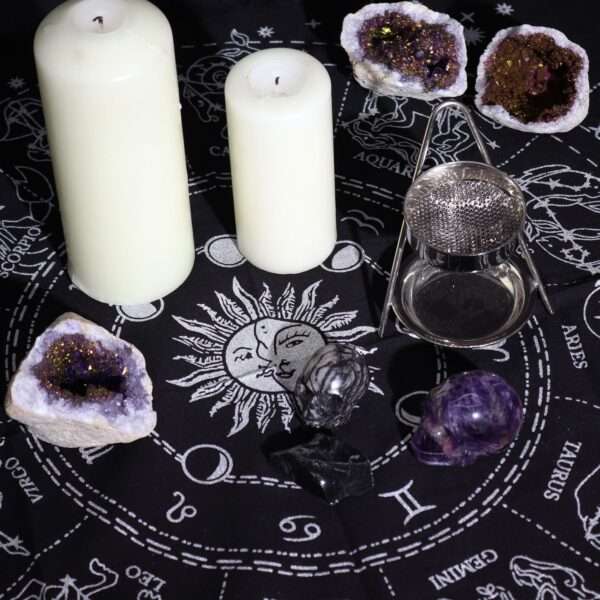 Mantel de altar esotérico con flecos - Horóscopo - Imagen 3