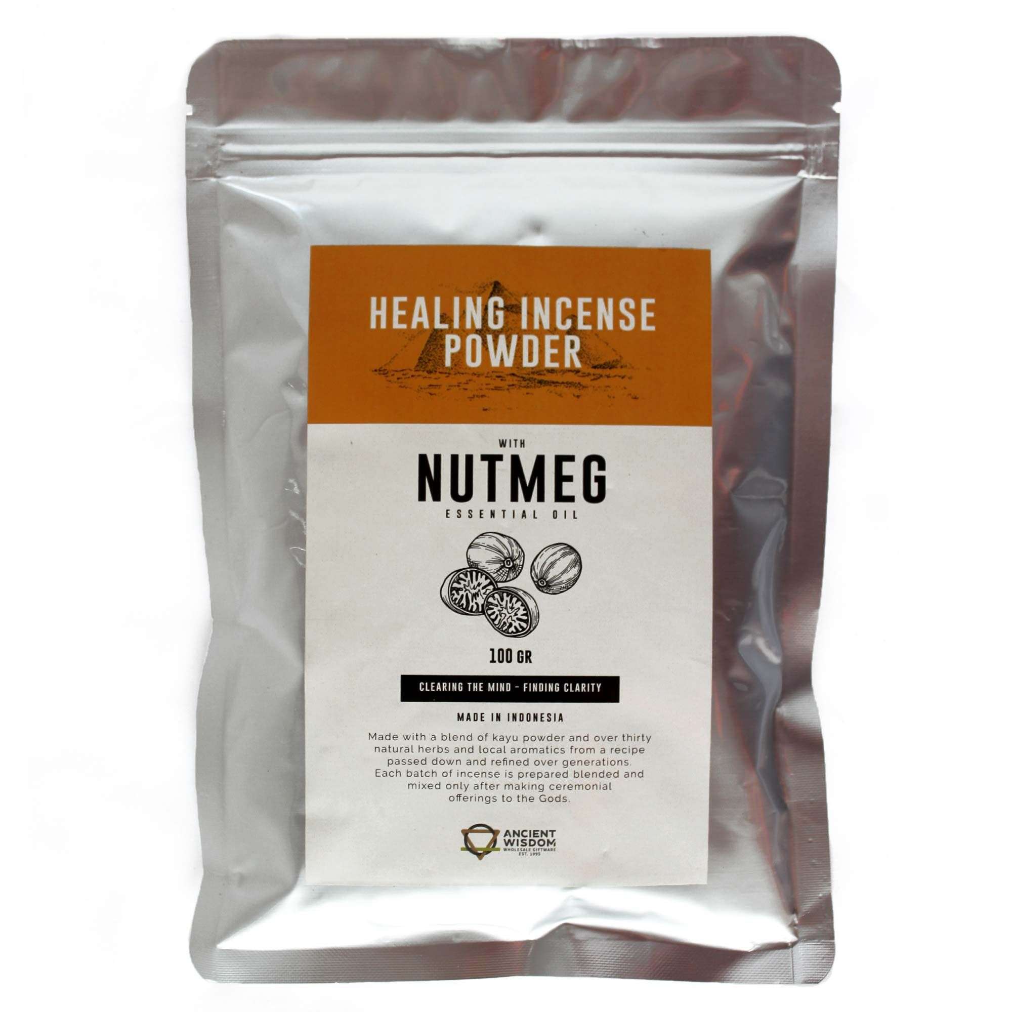 Healing Incense Powder - Nutmeg 100gm - Imagen 2