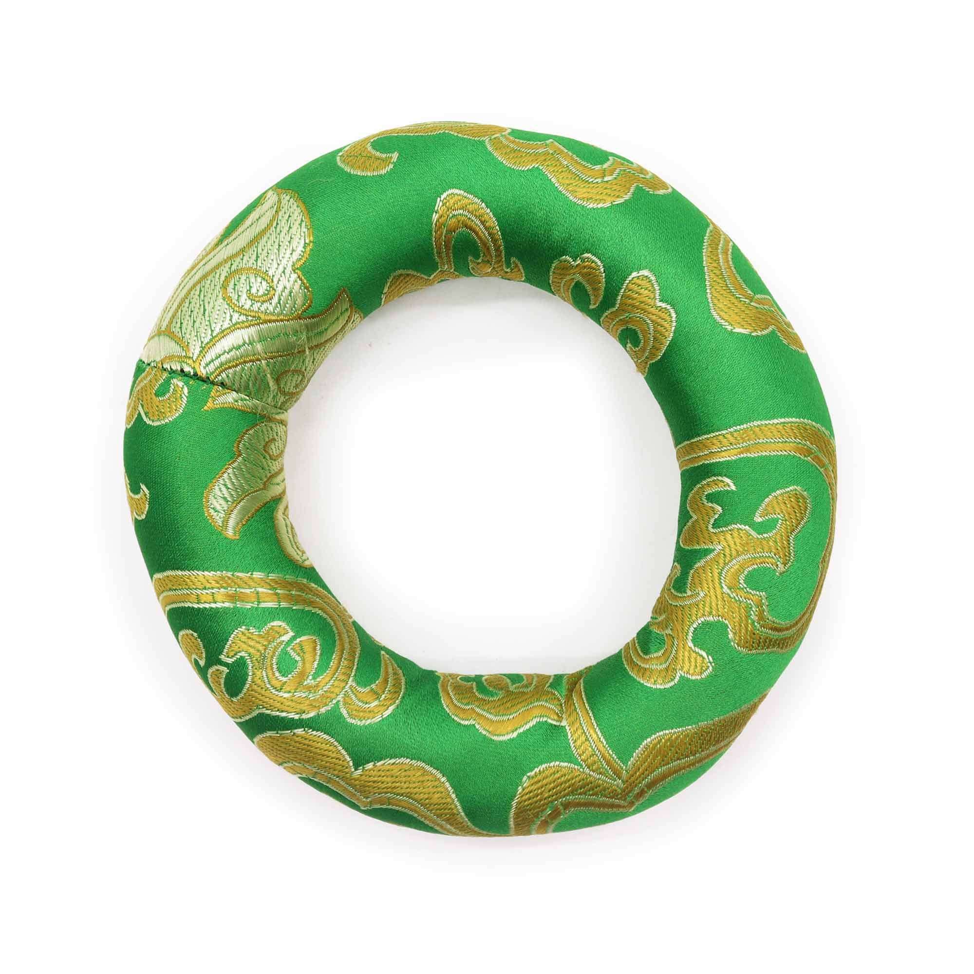 Cojín de aro de 10 cm (para cuenco tibetano de 12-14 cm) - Verde - Imagen 2