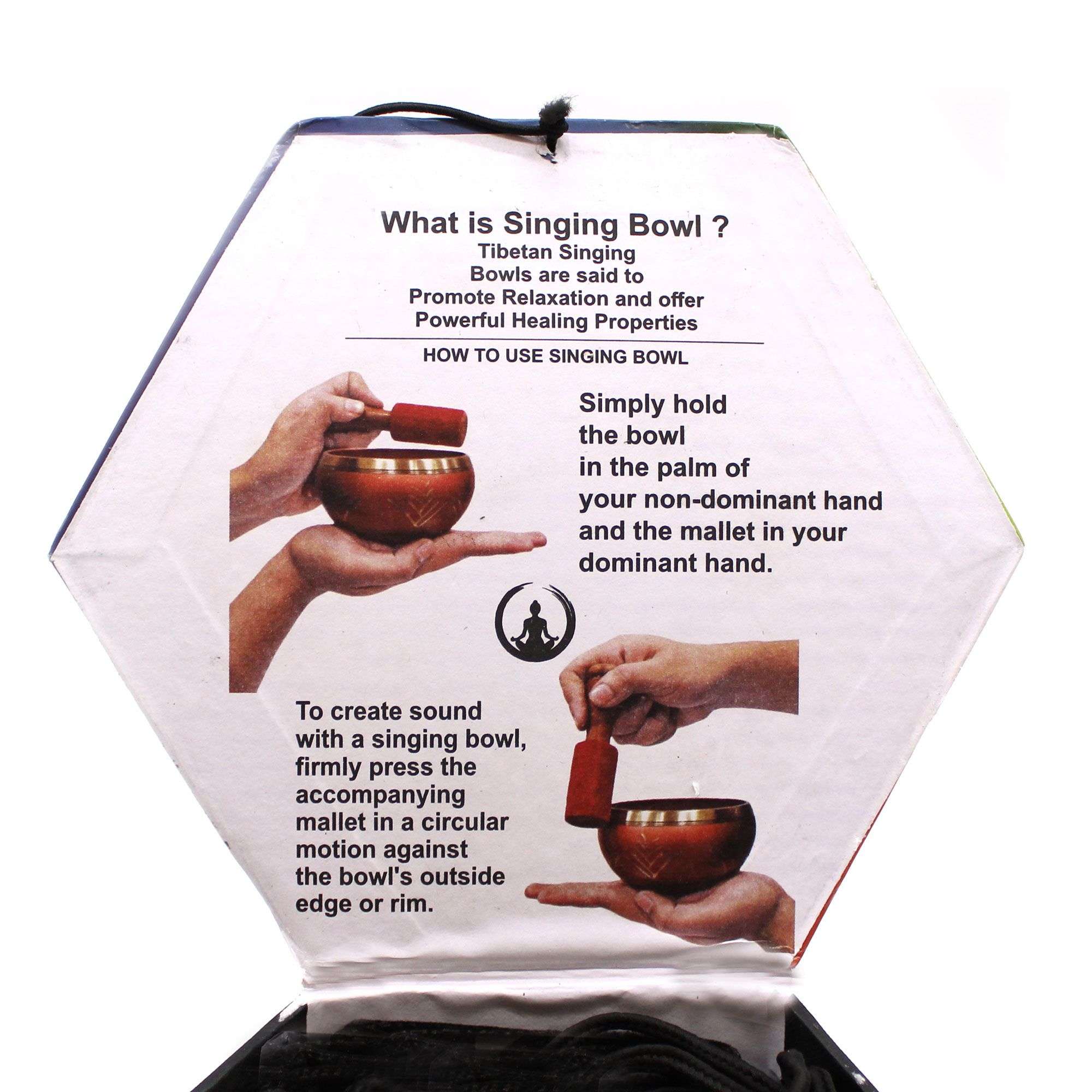 Juego de Cuenco Tibetano - Movimientos de Yoga - Blanco/Azul 10,7 cm - Imagen 8