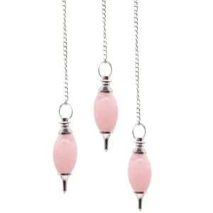 Péndulo Piedra Preciosa en Forma de Lingam - Cuarzo Rosa