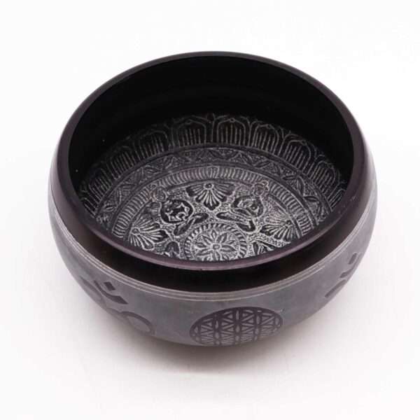 Cuenco tibetano de polvo de tierra - Om Five Buddha - 16cm - Imagen 2