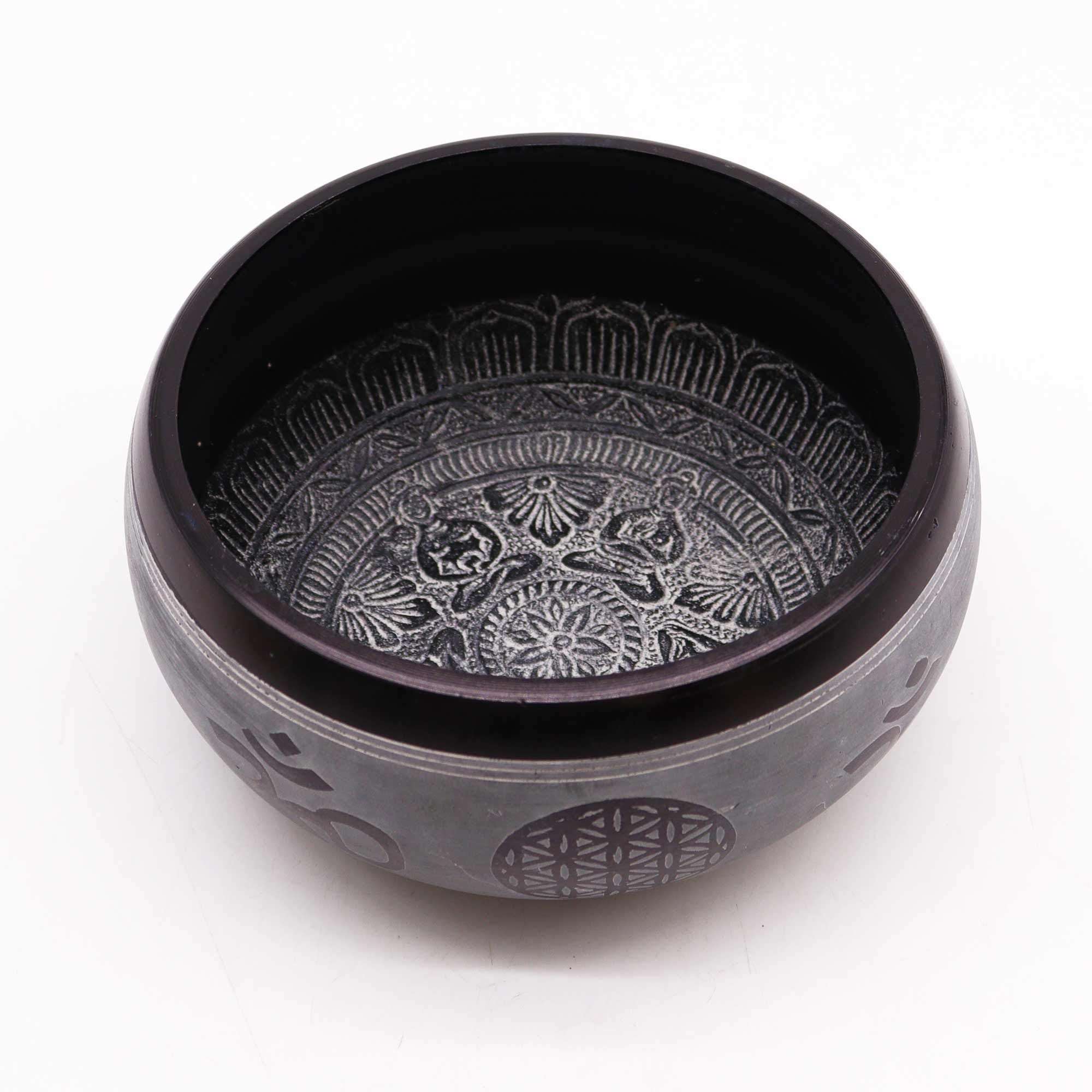 Cuenco tibetano de polvo de tierra - Om Five Buddha - 16cm - Imagen 2