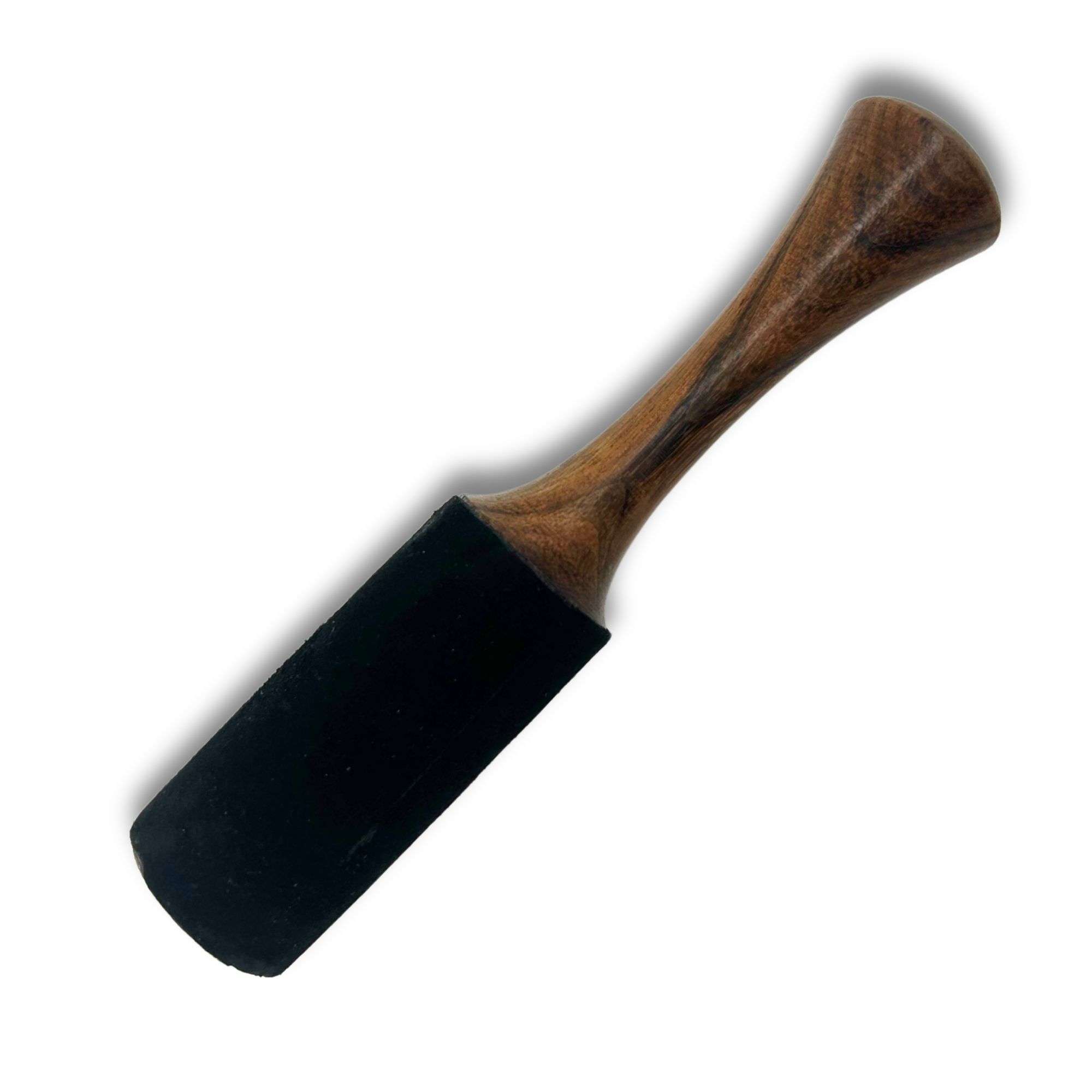 Palo de Madera - 18x3 cm - Mango Tubular Mediano con Doble Aro