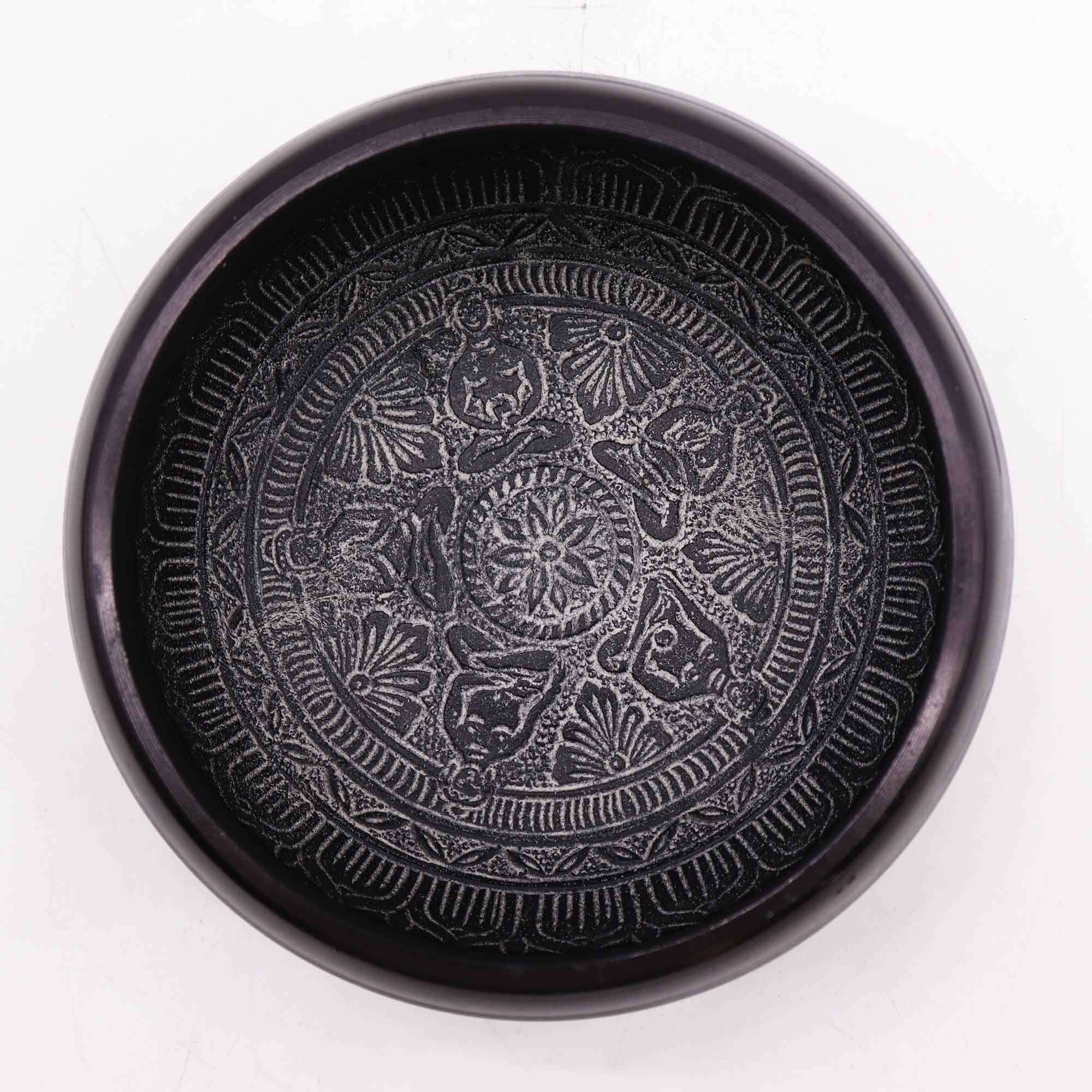 Cuenco tibetano de polvo de tierra - Om Five Buddha - 16cm - Imagen 3