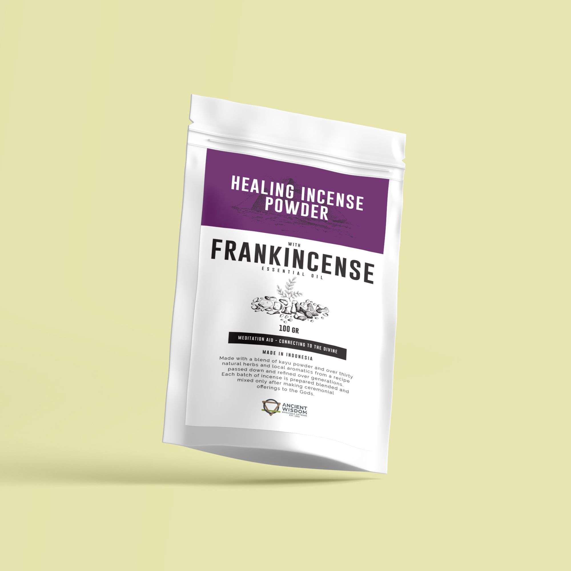 Healing Incense Powder - Frankincense 100gm - Imagen 2
