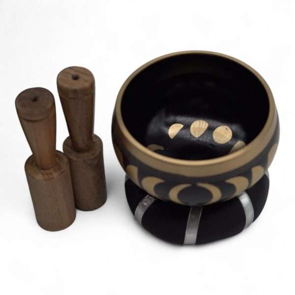 Juego de Cuenco Tibetano - Fase Lunar - Negro 10,7 cm - Imagen 2