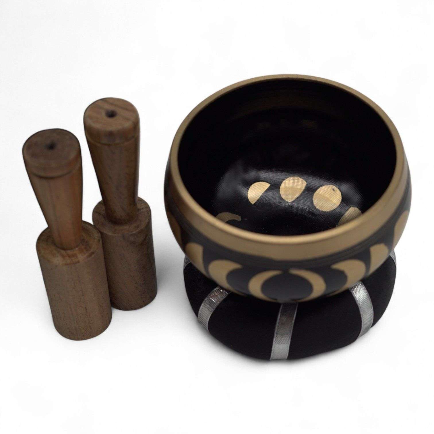 Juego de Cuenco Tibetano - Fase Lunar - Negro 10,7 cm - Imagen 2