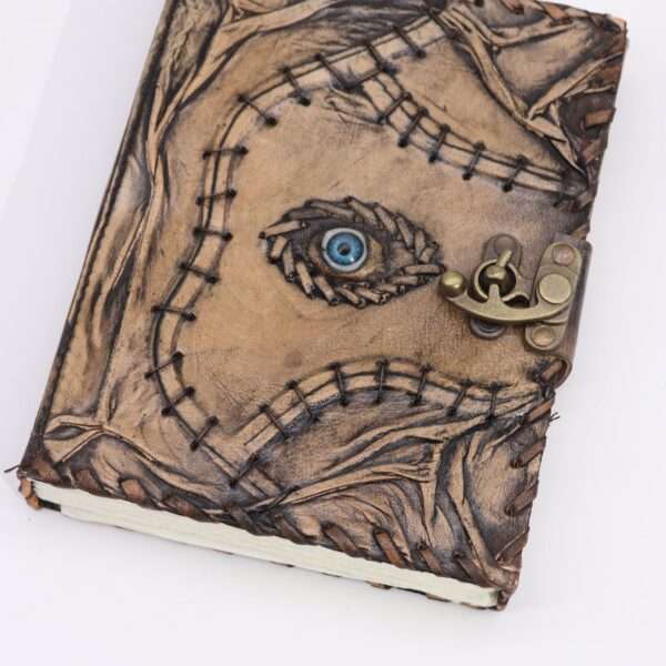 Cuaderno Marrón Ojo Maligno con Bordes Desgastados - Imagen 2