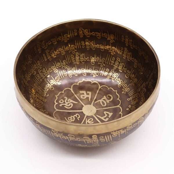 Cuenco Tibetano Curativo Grabado - 16cm - Mantra - Imagen 2