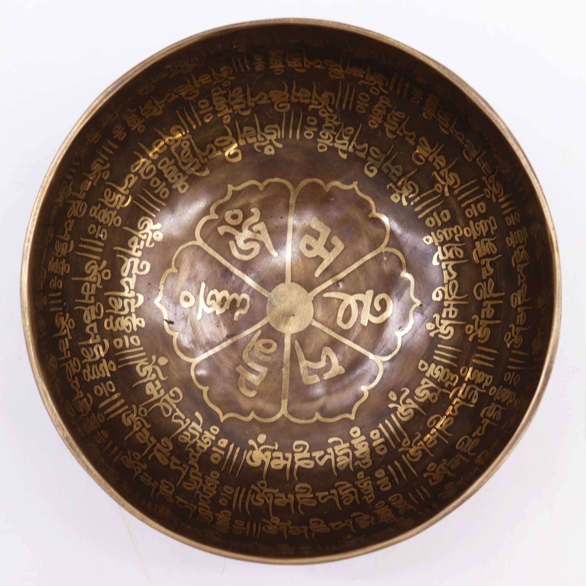 Cuenco Tibetano Curativo Grabado - 16cm - Mantra - Imagen 3