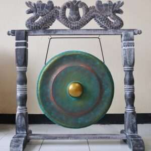 Pequeño Gong de Meditación con Soporte - 25cm - Verde