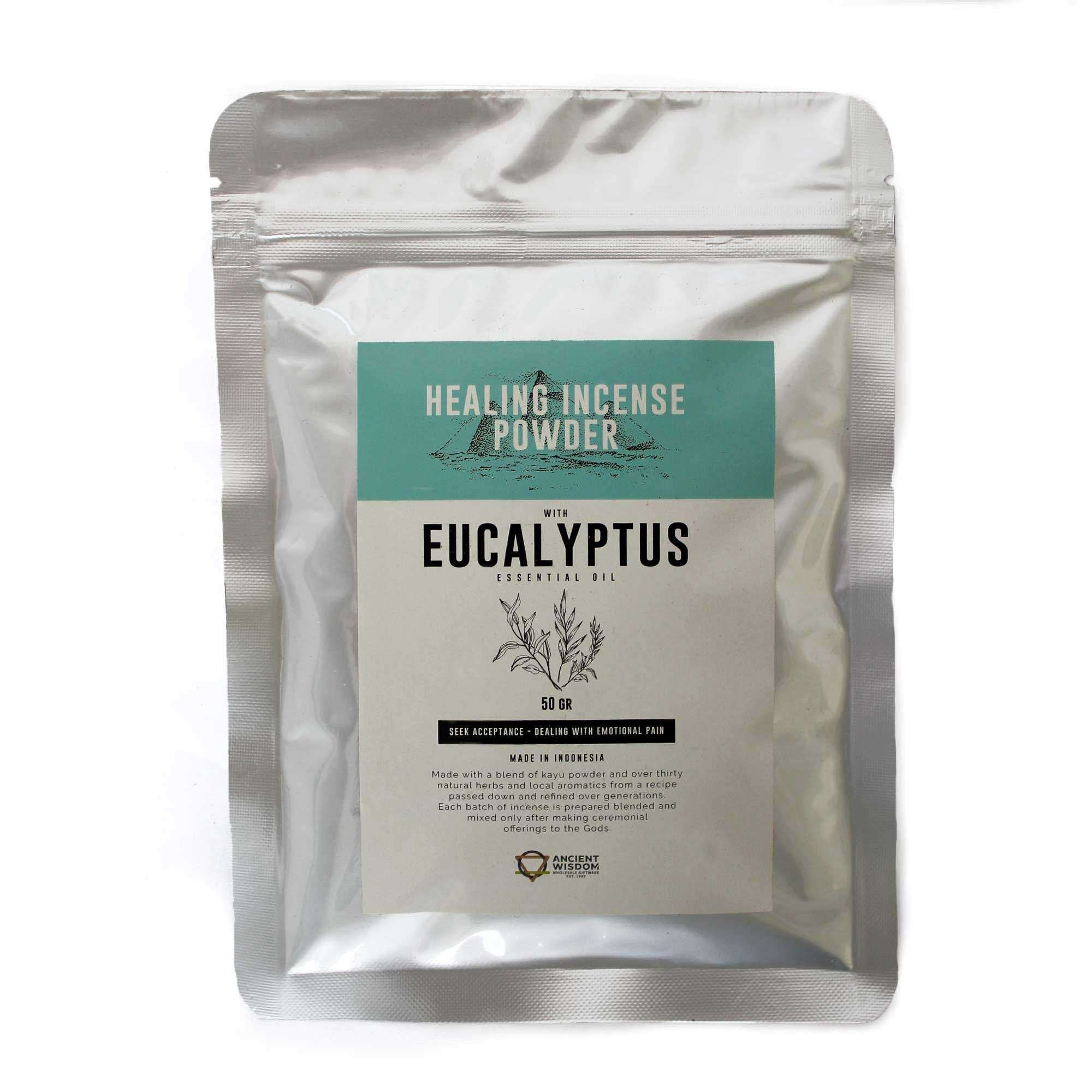 Healing Incense Powder - Eucalyptus 50gm - Imagen 2