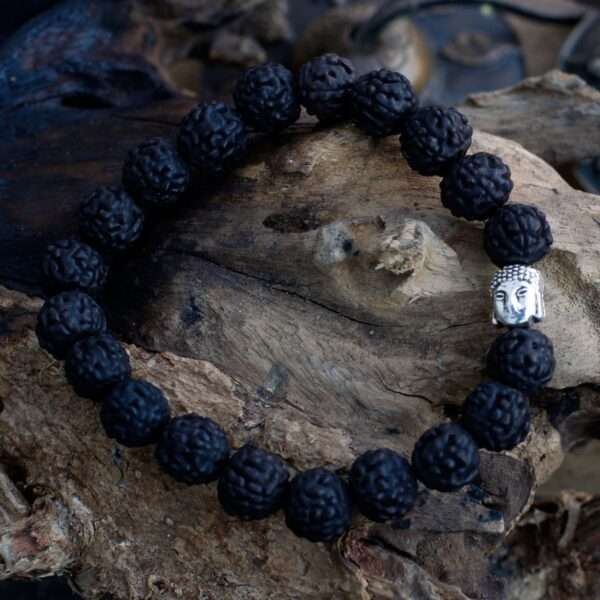 Rudraksha Brazalete de Buda Japa Mala - Oscuro - Imagen 2
