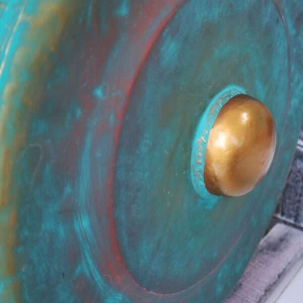 Gong de Meditación Mediano con Soporte - 35cm - Verde - Imagen 2