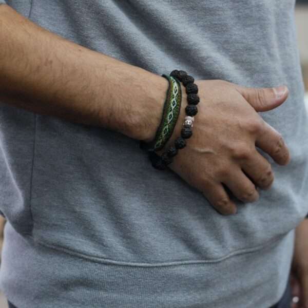 Rudraksha Brazalete de Buda Japa Mala - Oscuro - Imagen 7