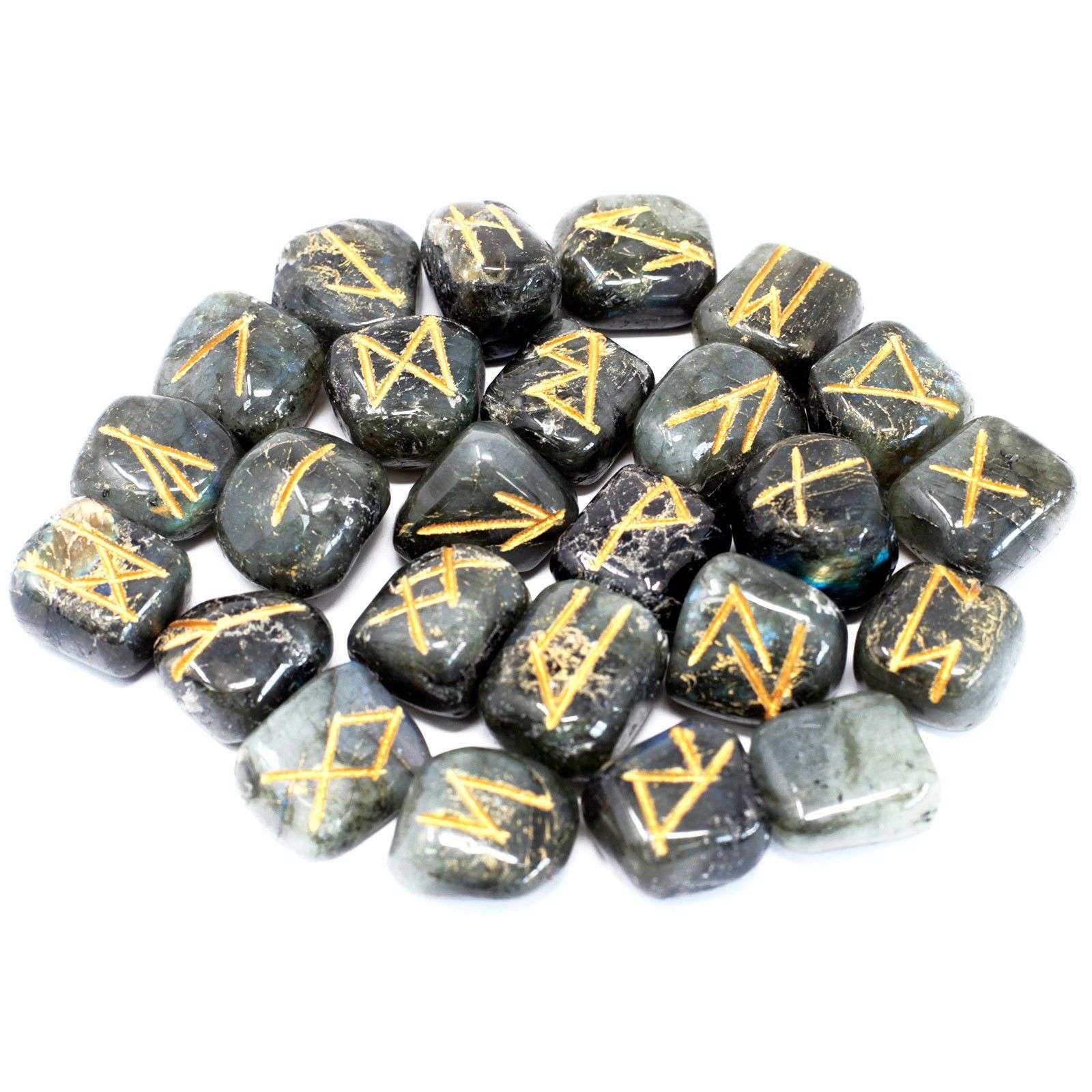 juego de Runa de la India en bolsas -Labradorita - Imagen 2