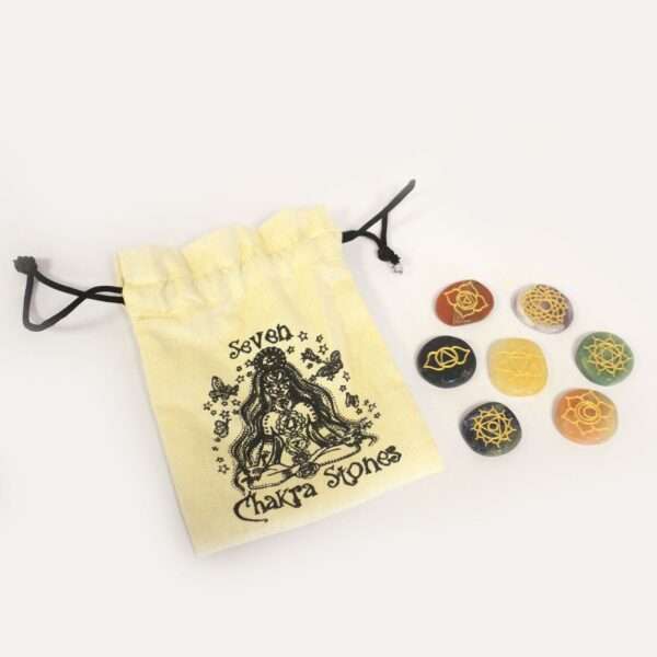 Conjunto de Chakras de Piedras Pequeñas (Forma Redondeada) - Imagen 3