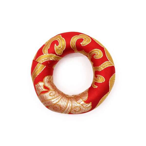 Cojín de aro de 8 cm (para cuenco tibetano de 10-12 cm) - Rojo - Imagen 2