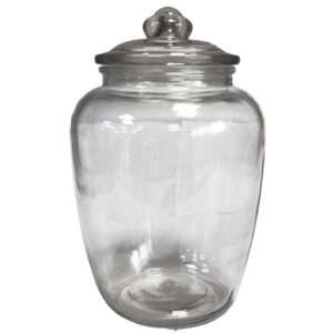 Bote de cristal grande clásico con tapa