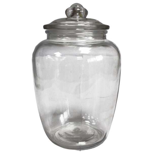 Bote de cristal grande clásico con tapa