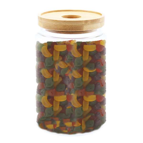 Bote de cristal con tapa de bambú – 15 cm (850 ml) - Imagen 4