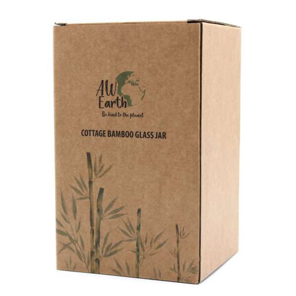 Bote de cristal con tapa de bambú – 15 cm (850 ml) - Imagen 6