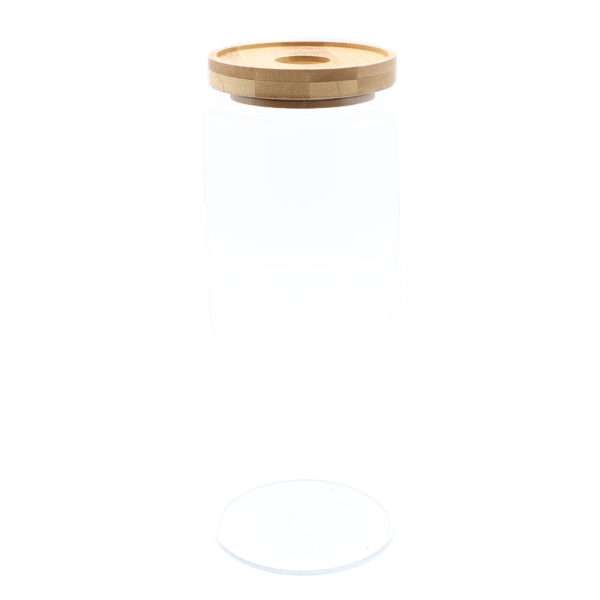Bote de cristal con tapa de bambú – 20 cm (1200 ml) - Imagen 3