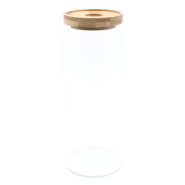 Bote de cristal con tapa de bambú – 25 cm (1500 ml) - Imagen 2