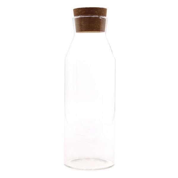 Tarro de cristal transparente con tapa de corcho – 25 cm