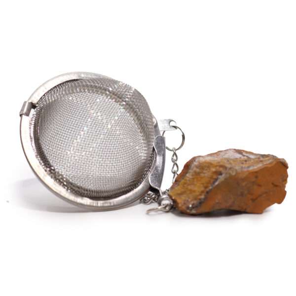 Colador de Té con Ojo de Tigre Dorado - Imagen 5