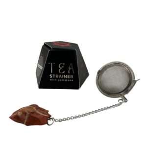 Colador de Té con Jaspe Rojo