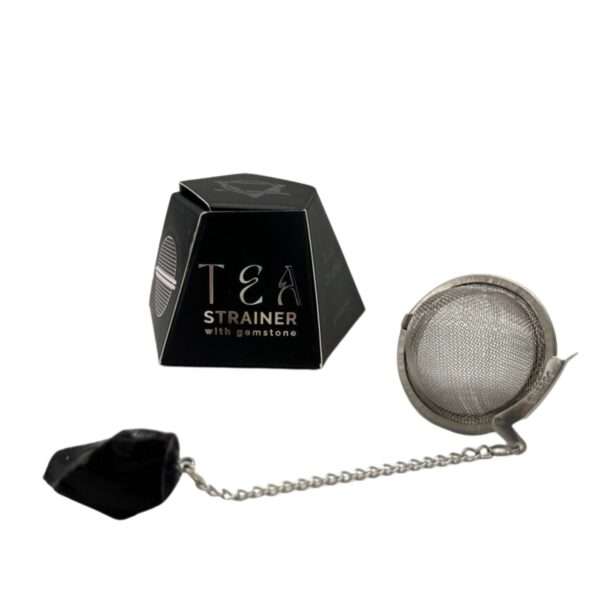 Colador de té con Obsidiana Negra